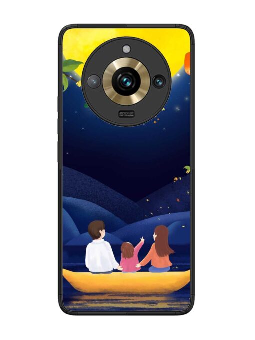 Happy Family And Beautiful View Glossy Metal Phone Cover for Realme 11 Pro Plus (5G)