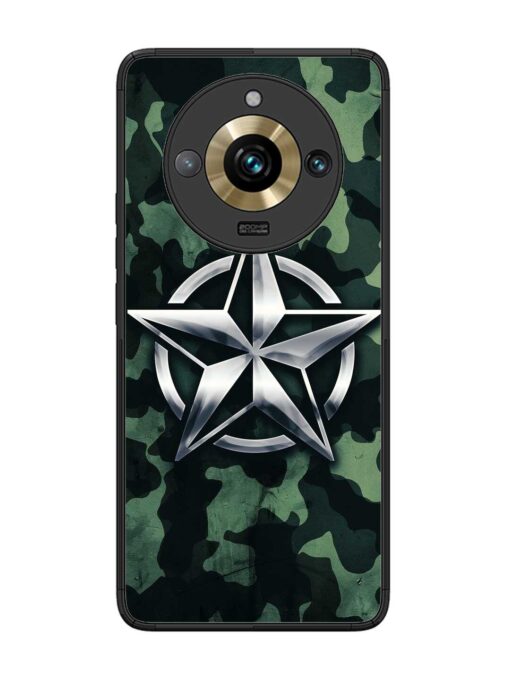 Indian Army Star Design Glossy Metal Phone Cover for Realme 11 Pro Plus (5G) Zapvi