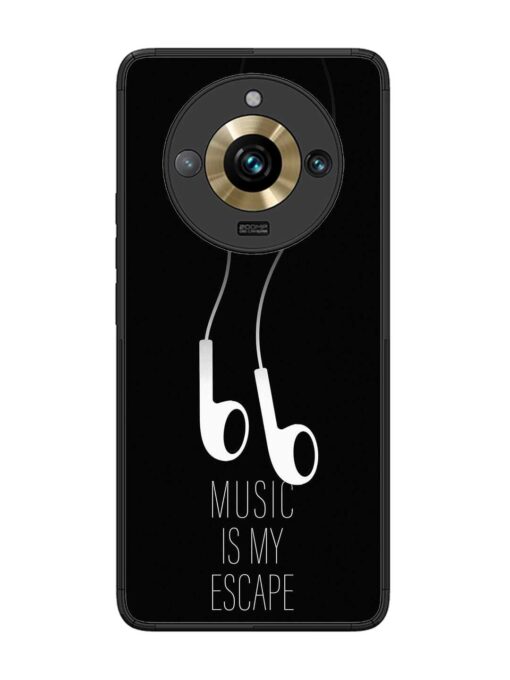 Music Is My Escape Glossy Metal Phone Cover for Realme 11 Pro Plus (5G)