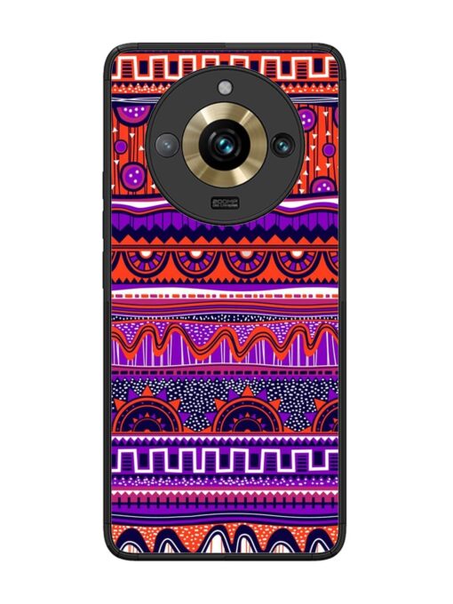 Ethnic Seamless Pattern Glossy Metal TPU Phone Cover for Realme 11 Pro Plus (5G) Zapvi