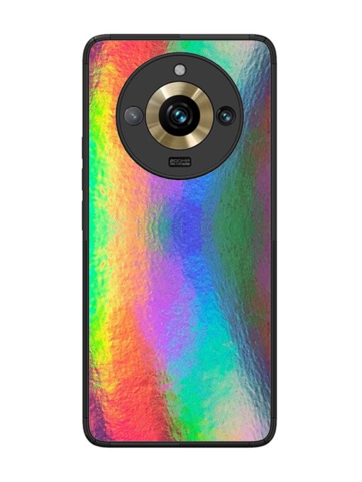 Colorful Holographic Background Glossy Metal TPU Phone Cover for Realme 11 Pro Plus (5G) Zapvi