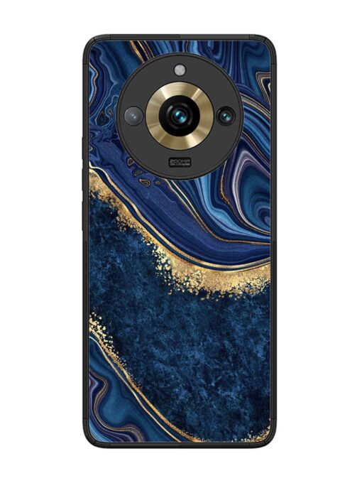 Abstract Background Blue Glossy Metal TPU Phone Cover for Realme 11 Pro Plus (5G) Zapvi