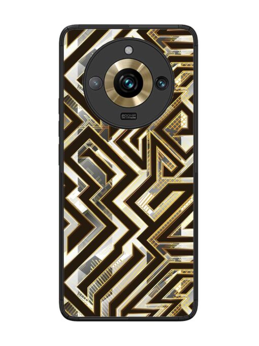 Technology Geometric Seamless Glossy Metal Phone Cover for Realme 11 Pro Plus (5G) Zapvi