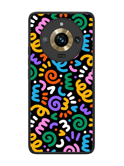 Colorful Seamless Vector Glossy Metal Phone Cover for Realme 11 Pro Plus (5G)