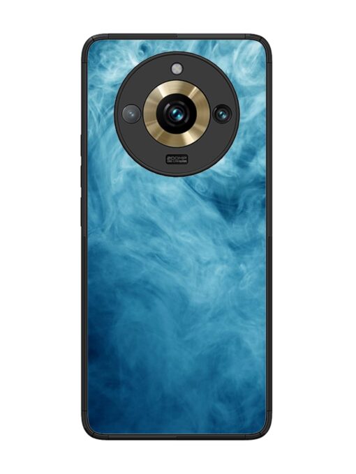 Blue Smoke Art Glossy Metal Phone Cover for Realme 11 Pro Plus (5G) Zapvi