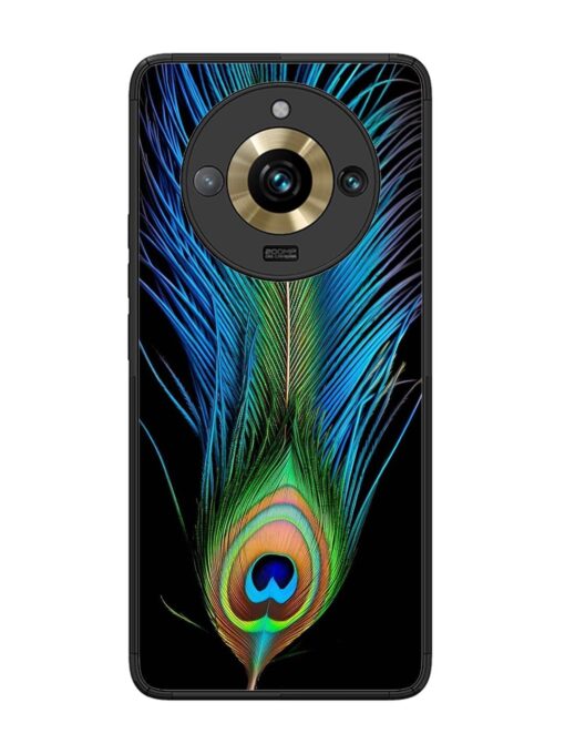 Peacock Feather Glossy Metal TPU Phone Cover for Realme 11 Pro Plus (5G)