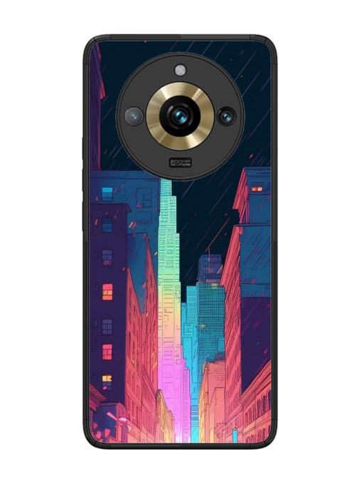 Minimal City Art Glossy Metal Phone Cover for Realme 11 Pro Plus (5G) Zapvi