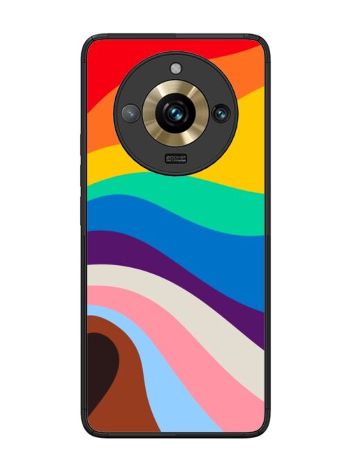 Minimal Pride Art Glossy Metal Phone Cover for Realme 11 Pro Plus (5G)