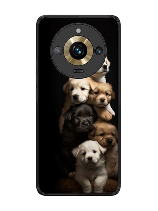 Cute Baby Dogs Glossy Metal Phone Cover for Realme 11 Pro Plus (5G) Zapvi