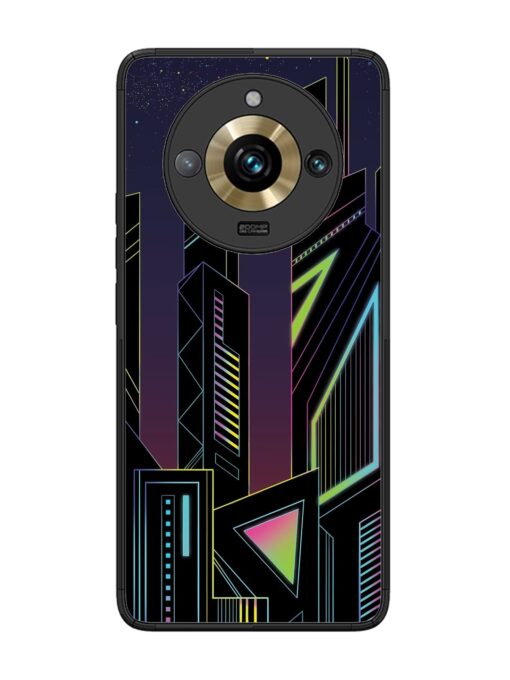 Neon Dreamscape Glossy Metal Phone Cover for Realme 11 Pro Plus (5G)