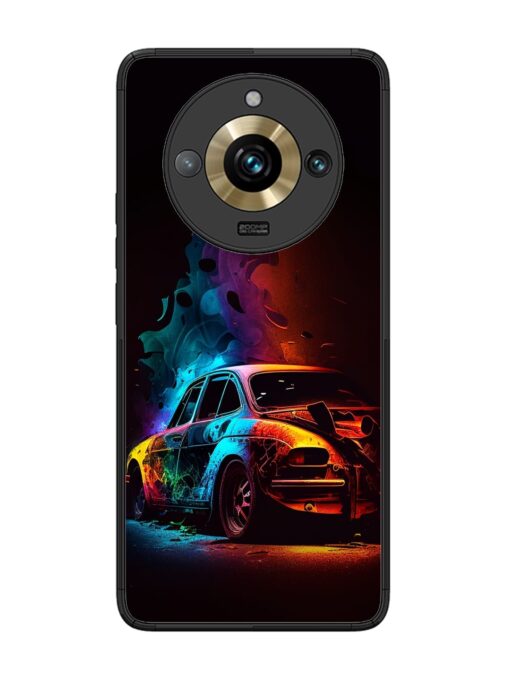 High Classic Car Art Glossy Metal Phone Cover for Realme 11 Pro Plus (5G)