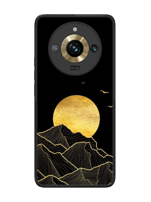 Golden Sunrise Glossy Metal Phone Cover for Realme 11 Pro Plus (5G)