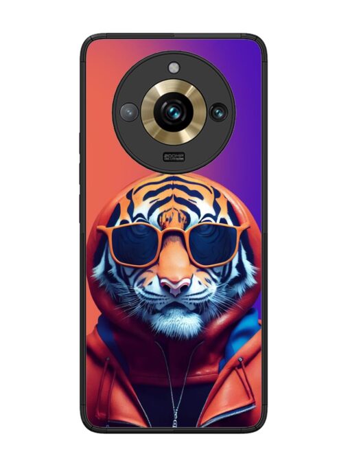 Tiger Animation Glossy Metal Phone Cover for Realme 11 Pro Plus (5G) Zapvi