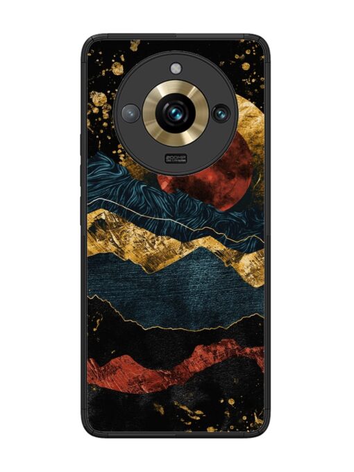 Gold Painting View Glossy Metal Phone Cover for Realme 11 Pro Plus (5G)