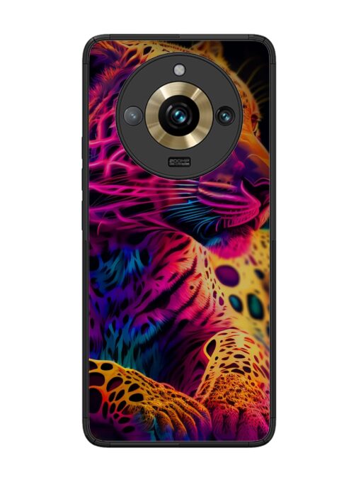 Leopard Art Glossy Metal Phone Cover for Realme 11 Pro Plus (5G) Zapvi