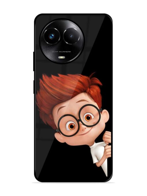 Smart Boy Cartoon Glossy Metal Phone Cover for Realme 11X (5G) Zapvi