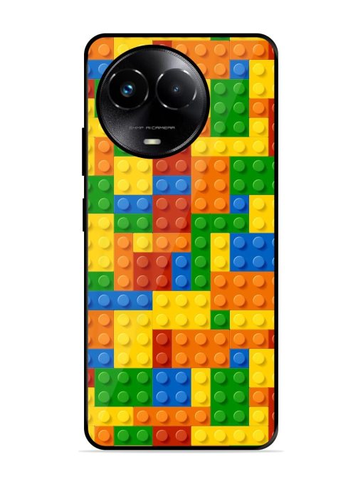 Building Blocks Glossy Metal TPU Phone Cover for Realme 11X (5G) Zapvi