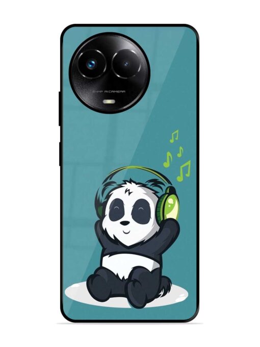 Music Panda Glossy Metal Phone Cover for Realme 11X (5G)