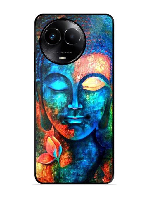 Buddha Painting Glossy Metal Phone Cover for Realme 11X (5G) Zapvi