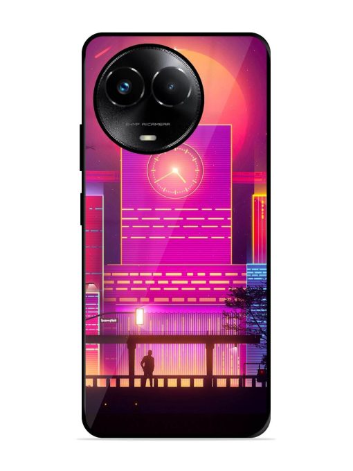 Clock Tower Glossy Metal TPU Phone Cover for Realme 11X (5G) Zapvi