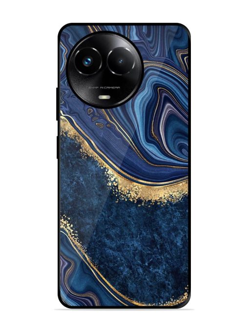 Abstract Background Blue Glossy Metal TPU Phone Cover for Realme 11X (5G) Zapvi