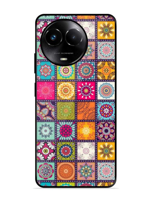 Seamless Pattern Vintage Glossy Metal Phone Cover for Realme 11X (5G) Zapvi