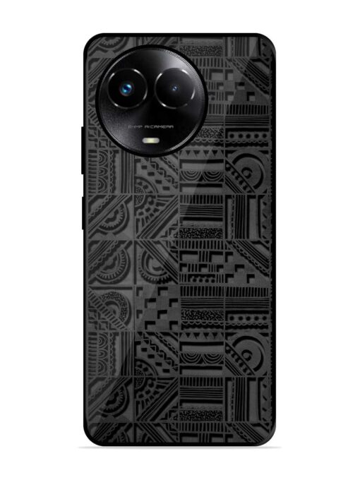 Seamless Pattern Glossy Metal Phone Cover for Realme 11X (5G)