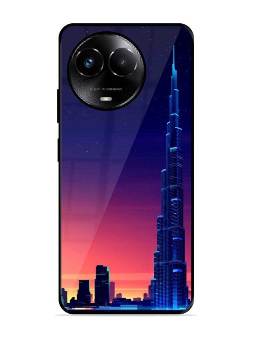 Burj Khalifa Abstract Glossy Metal Phone Cover for Realme 11X (5G) Zapvi