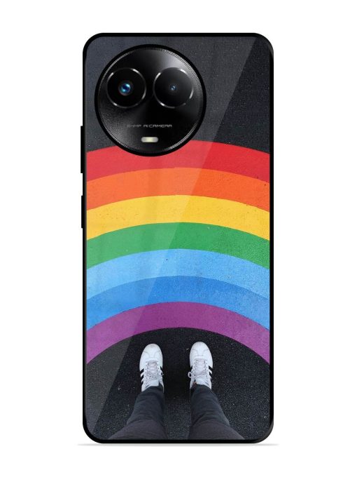 Legs Rainbow Glossy Metal TPU Phone Cover for Realme 11X (5G) Zapvi