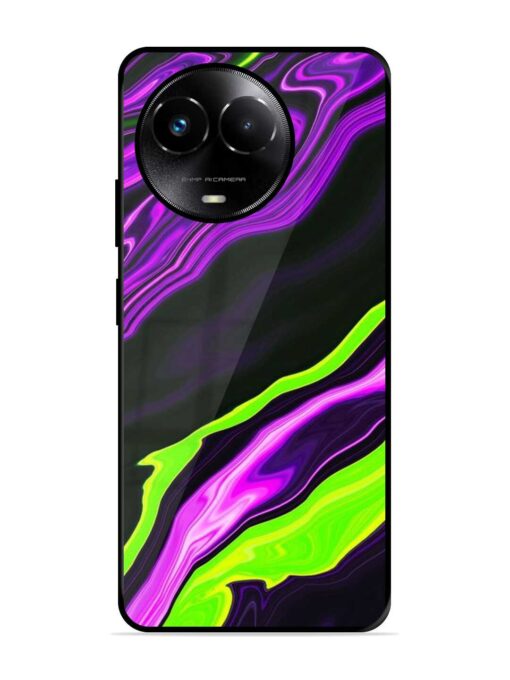 Bright Fluid Violet Glossy Metal Phone Cover for Realme 11X (5G)