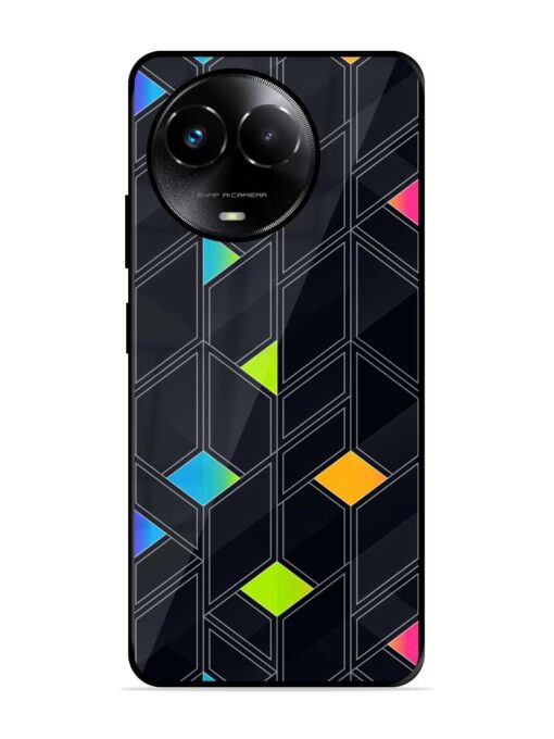 Abstract Mosaic Seamless Glossy Metal Phone Cover for Realme 11X (5G)