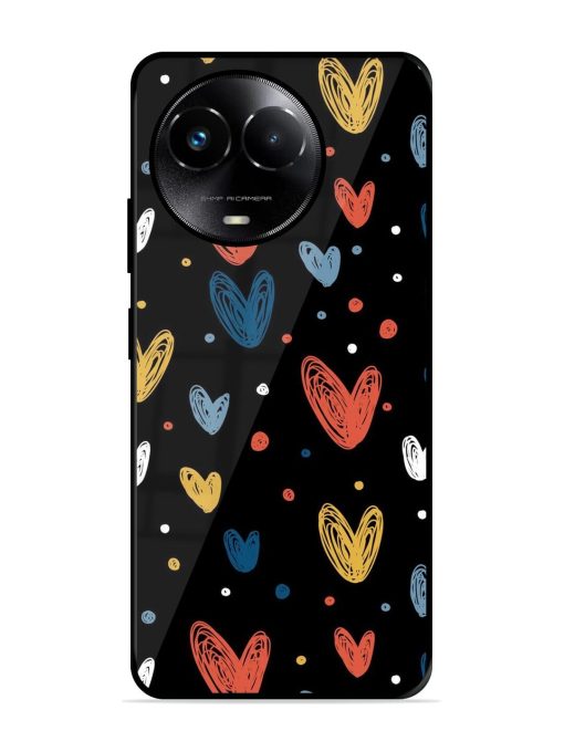 Happy Valentines Day Glossy Metal TPU Phone Cover for Realme 11X (5G) Zapvi