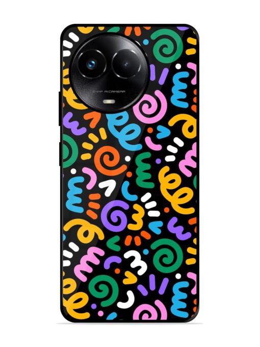 Colorful Seamless Vector Glossy Metal Phone Cover for Realme 11X (5G)