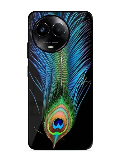 Peacock Feather Glossy Metal TPU Phone Cover for Realme 11X (5G)