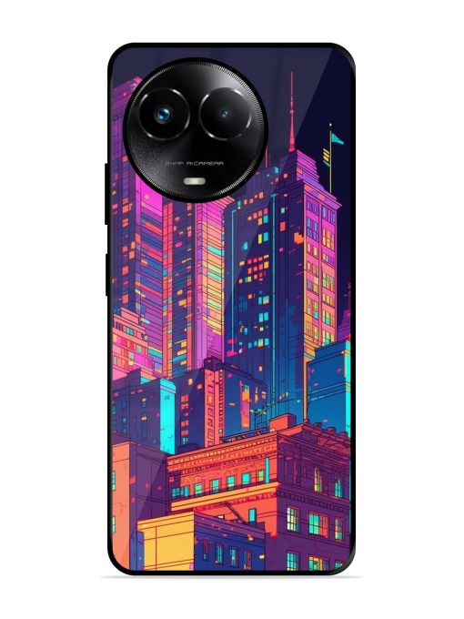 City View Glossy Metal Phone Cover for Realme 11X (5G) Zapvi