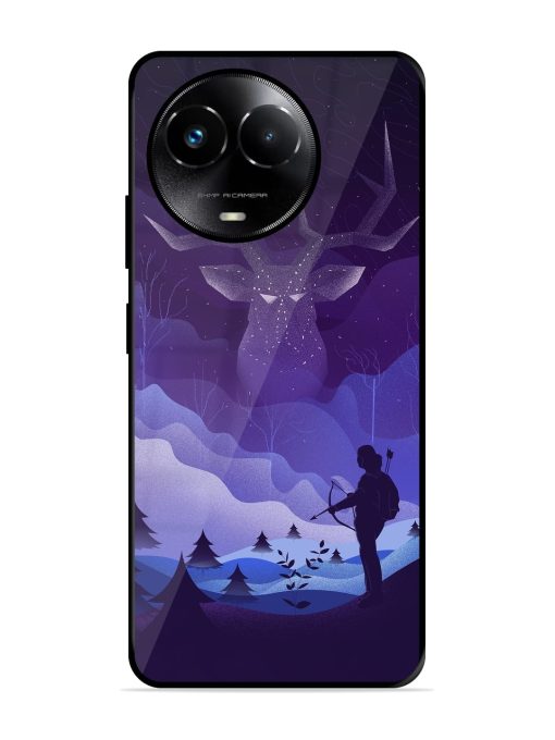 Deer Forest River Glossy Metal Phone Cover for Realme 11X (5G) Zapvi