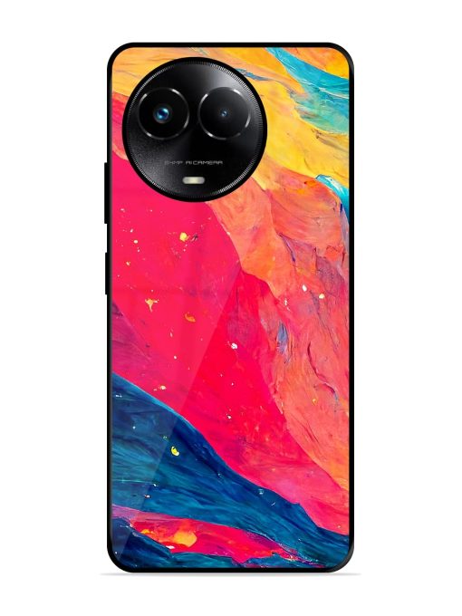 Starry Night Glossy Metal Phone Cover for Realme 11X (5G) Zapvi