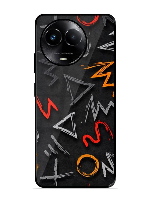 Grungy Graffiti Glossy Metal Phone Cover for Realme 11X (5G) Zapvi