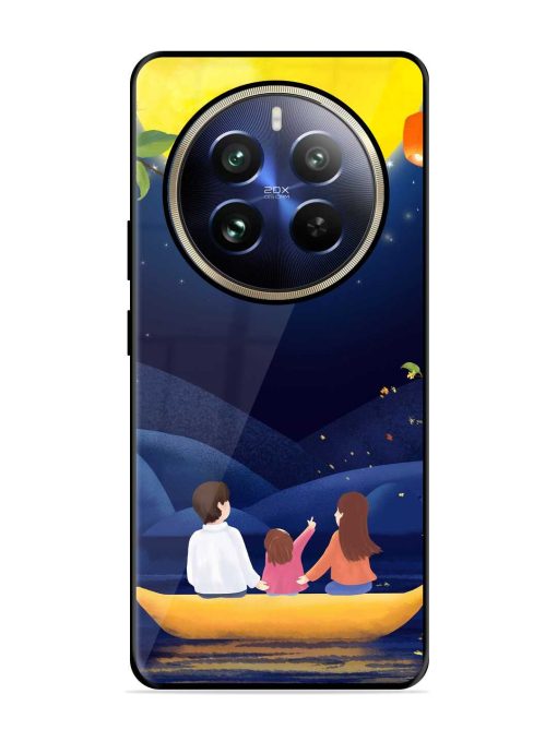 Happy Family And Beautiful View Glossy Metal Phone Cover for Realme 12 Pro (5G)