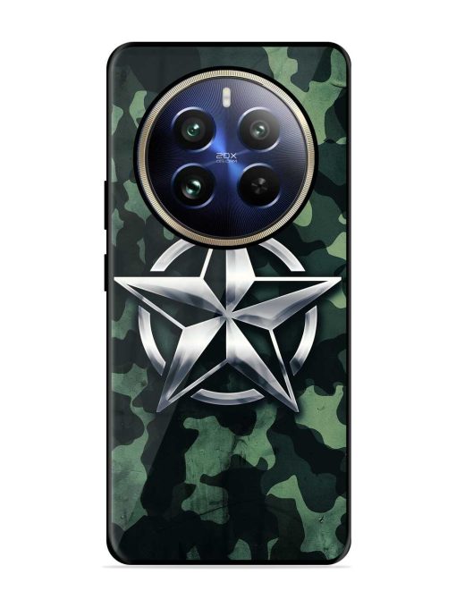 Indian Army Star Design Glossy Metal Phone Cover for Realme 12 Pro (5G) Zapvi