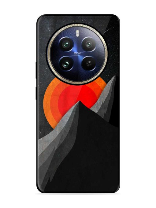 Black Mountain Glossy Metal Phone Cover for Realme 12 Pro (5G)