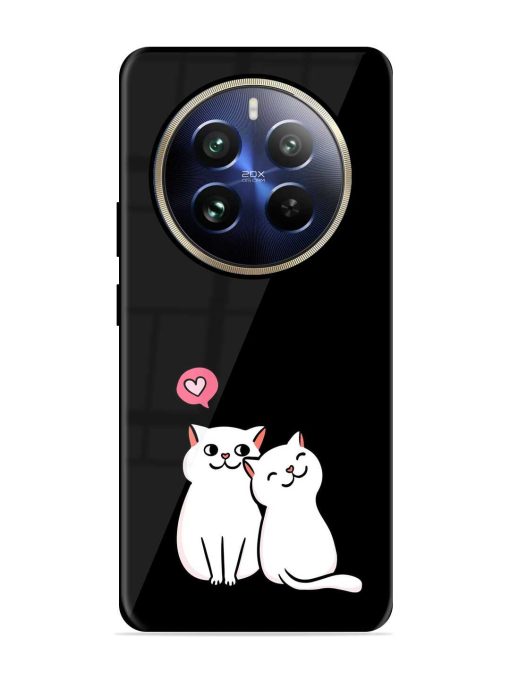 Cat Love Glossy Metal Phone Cover for Realme 12 Pro (5G) Zapvi