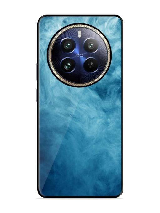 Blue Smoke Art Glossy Metal Phone Cover for Realme 12 Pro (5G)