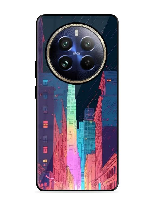 Minimal City Art Glossy Metal Phone Cover for Realme 12 Pro (5G)