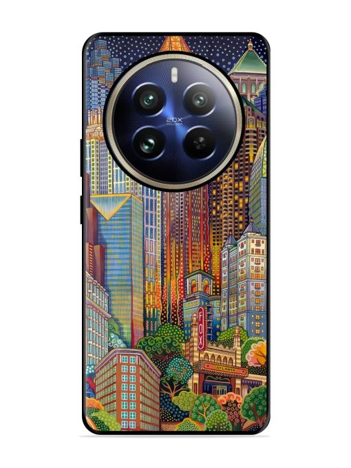 Cityscapes Art Glossy Metal Phone Cover for Realme 12 Pro (5G) Zapvi