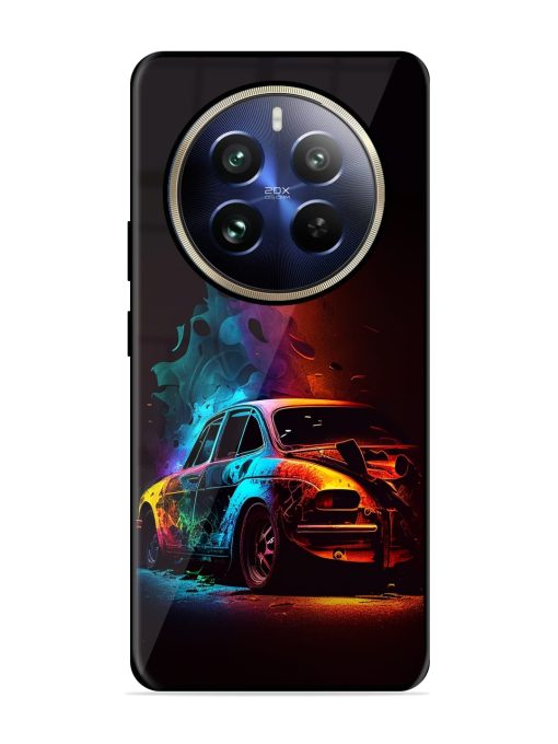 High Classic Car Art Glossy Metal Phone Cover for Realme 12 Pro (5G)