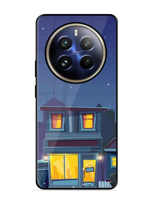 Vector Night House Glossy Metal Phone Cover for Realme 12 Pro (5G)