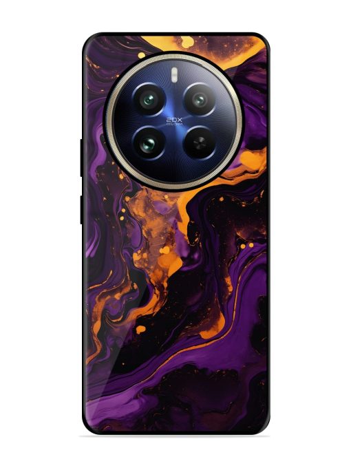 Painting Of A Purple Glossy Metal Phone Cover for Realme 12 Pro (5G)