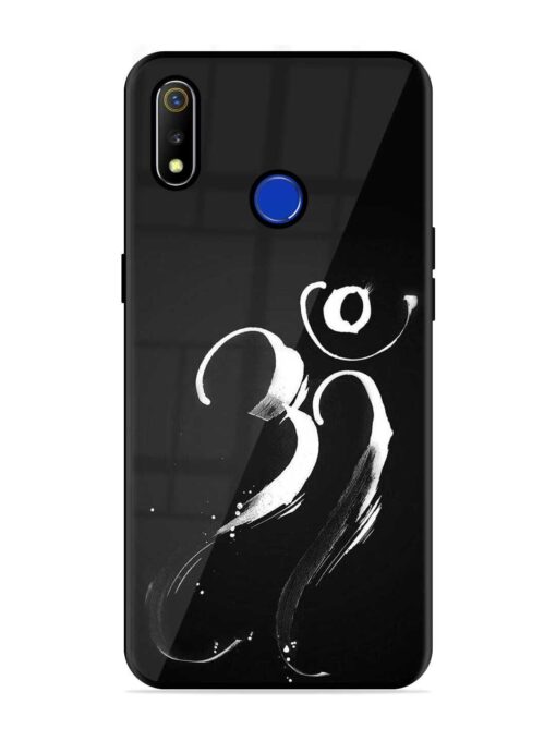 Om Logo Glossy Metal Phone Cover for Realme 3 Zapvi