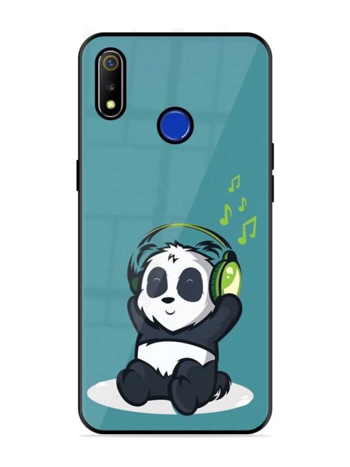 Music Panda Glossy Metal Phone Cover for Realme 3